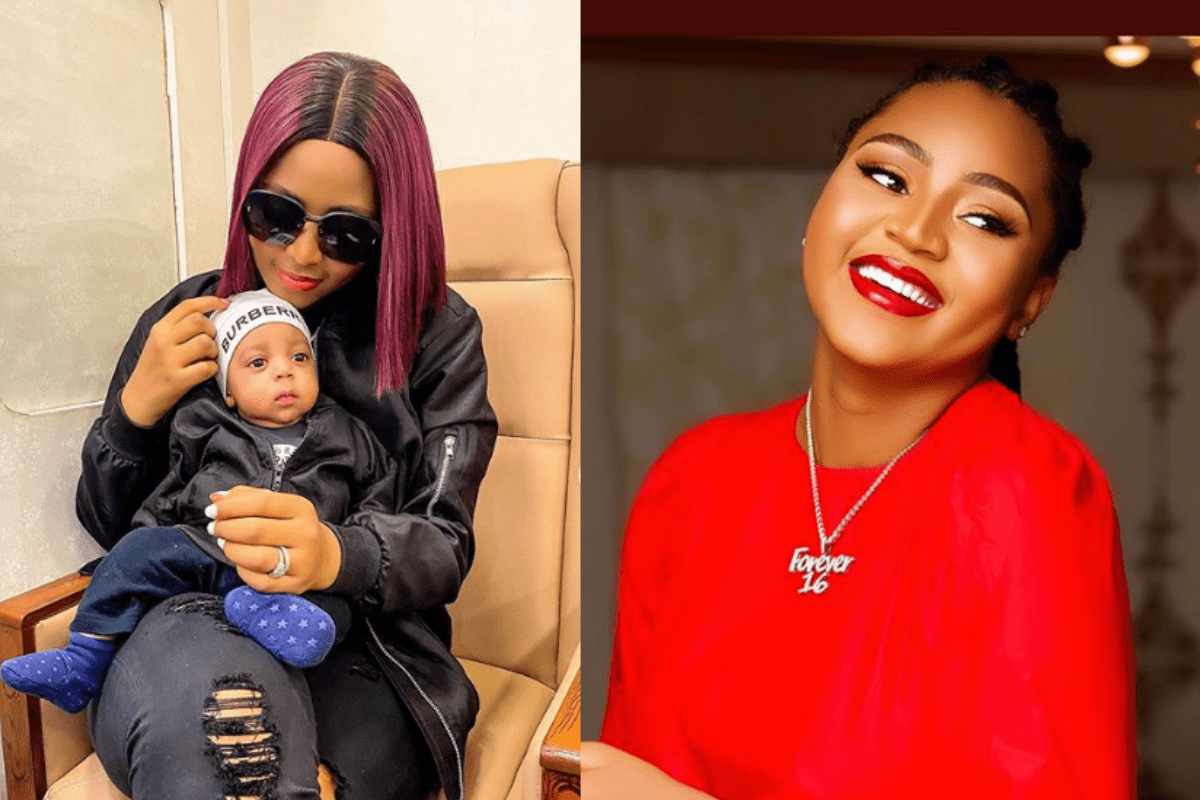 Regina Daniels Flaunts Motherhood Role As She Shares A Cute Video With Her Son