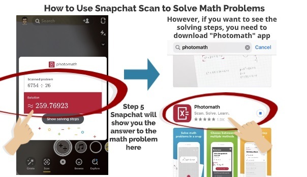 solve math problems on snapchat