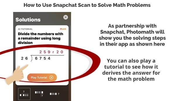 solve math problems on snapchat