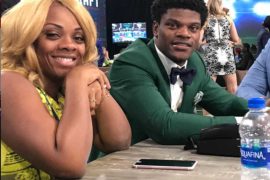 Lamar Jackson and Jaime Taylor