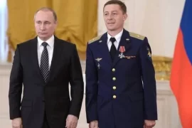 Andrei Zakharov and Vladimir Putin