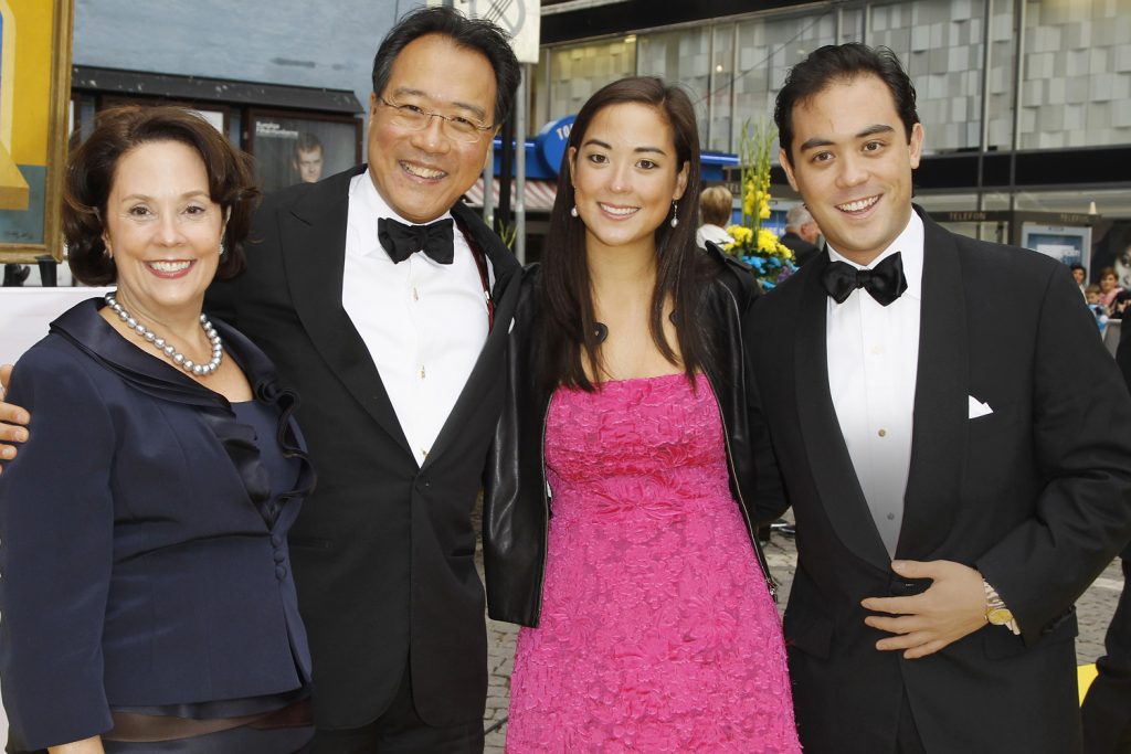 Yo-Yo Ma and his wife and children