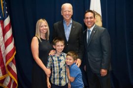 Pete Aguilar and his family