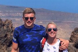 Melanie Marshall and Adam Peaty