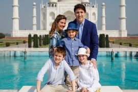 Justin Trudeau, Sophie Grégoire Trudeau, Ella-Grace Margaret Trudeau, Xavier James Trudeau, and Hadrien Trudeau