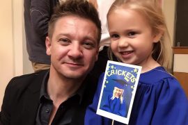 Jeremy Renner with his wife and daughter