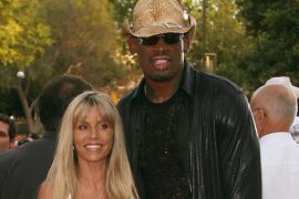 Michelle Moyer and Dennis Rodman