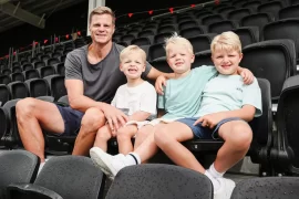 Nick Riewoldt and his sons