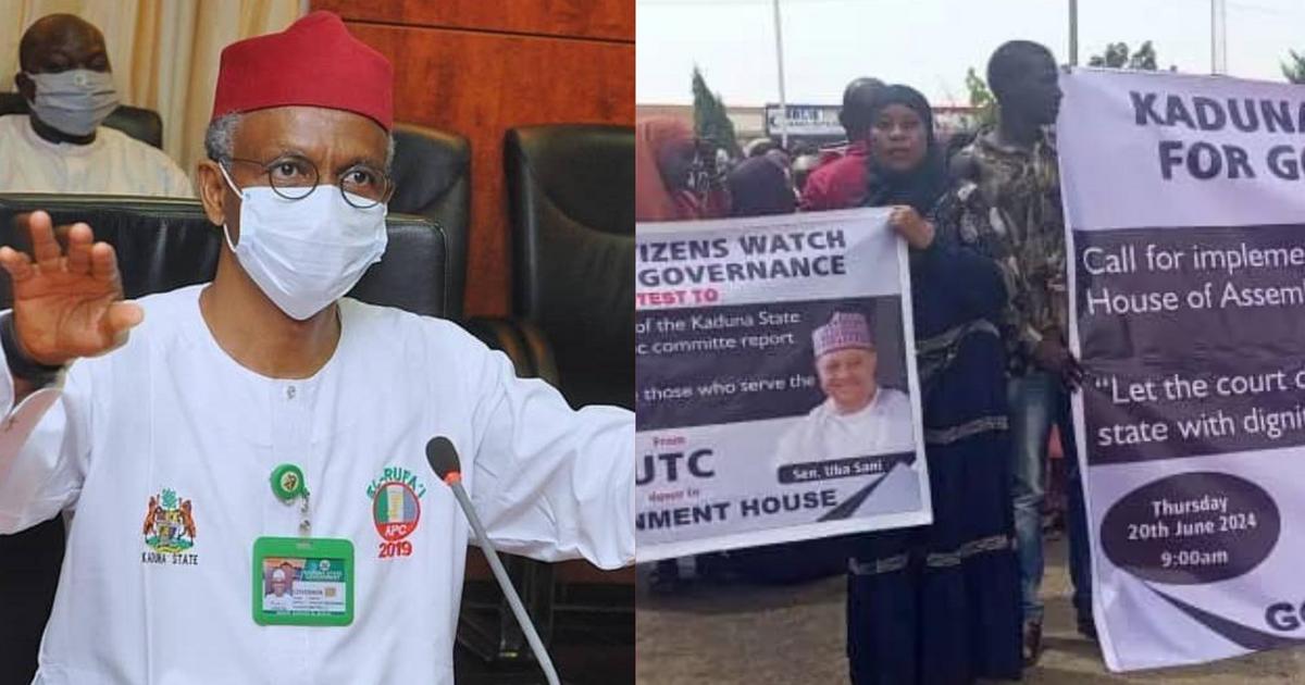 Protesters Storm Kaduna Government House, Call for El-Rufai’s Arrest